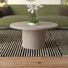 Hudson&Canal - Table basse ronde Rollan 32" de largeur - Aulne blanc-Caractéristiques assemblage facile