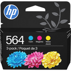 HP 564 Ens. 3 cartouches d’encre cyan, magenta et jaune d’origine (N9H57FN)-Couleurs: Cyan, magenta, jaune