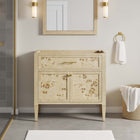 Modway - Elysian 36" Armoire de toilette de salle de bain (lavabo non inclus) - Bourgogne-Assemblée requise