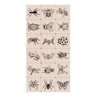 Hero Arts - Tampons anti-insectes à encre et tampons - Paquet de 18-18 mini timbres en bois