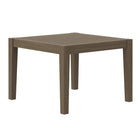 Modway - Northlake Square Terrasse extérieure Teck Table d’appoint, Gris vieilli-Table d’appoint carrée