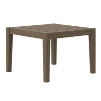 Modway - Northlake Square Terrasse extérieure Teck Table d’appoint, Gris vieilli-Table d’appoint carrée