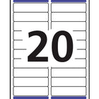 Avery - Étiquettes rectangulaires blaches avec Easy Peel, 1 po x 4 po, Paquet de 500 (5261)-Garantie sans bourrage ni maculage!