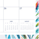Cambridge - Calendrier mural feuille bleue EttaVee 2024-2025 - 14 7/8 po x 11 7/8 po - anglais-Les blocs quotidiens non lignés vous donnent plus d'espace pour créer et planifier votre propre chemin.