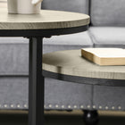 HOMCOM - Tables gigognes - gris - ensemble de 3-Couleur : Grain de bois gris-vert 