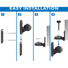Mount-It! - Paire de supports muraux universels à profil bas pour enceintes-Idéal pour le bureau, la maison ou toute installation de son surround au cinéma