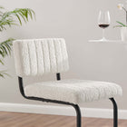 Modway - Parity Boucle Tabourets de bar - Ivoire noir - Ensemble de 2-Rembourrage en mousse dense