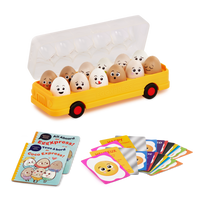 Battat - Education Oeufs d’association et d’apprentissage-Oeufs d’association : Une douzaine d’œufs amusants dans un bus pour faire des associations, bouger, apprendre et s’amuser