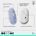 Logitech - Pop Icon ensemble clavier et souris Bluetooth - Lilas-Optez pour la durée: la souris sans fil a une autonomie de 2 ans, tandis que le clavier a une autonomie de 3 ans, les deux disposent de modes de mise en veille automatique à économie d’énergie pour prolonger l’utilisation, les piles sont incluses
