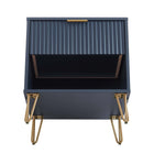 Manhattan Comfort - DUMBO Table de nuit moderne 1 tiroir 51 cm - Bleu Minuit - Lot de 2-10