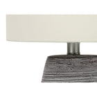 Monarch Specialties - Luminaire - 19 po H Lampe De Table - Céramique Gris - Abat-Jour Ivoire / Crème - Contemporain-Un montage mineur est requis avec instructions illustrées incluses. conçu avec des matériaux durables pour votre assurance, cette lampe est soutenue par une garantie limitée de 2 ans contre les défauts du fabricant