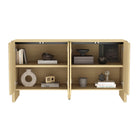 Manhattan Comfort - Buffet moderne Linda 60" à 4 portes - Chêne naturel-10
