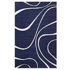 Modway - Therese Tourbillon abstrait Tapis de 5 pi l x 8 pi L - Marine et Ivoire-Tapis Abstract Swirl