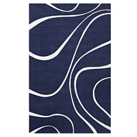 Modway - Therese Tourbillon abstrait Tapis de 5 pi l x 8 pi L - Marine et Ivoire-Tapis Abstract Swirl