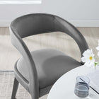 Modway - Pinnacle Performance Velvet Chaise à manger Ensemble de 2 - Gris-Assemblée requise