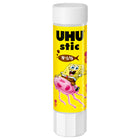 UHU - Bâtons de colle Bob l’éponge - 8,2 g - paquet de 5 - Assortie-Hautement efficace et lavable à froid