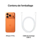 Apple - iPhone 17 Pro - 512 Go - Orange Cosmique - Bell et Virgin Plus-CONÇU POUR APPLE INTELLIGENCE - Personnel, privé, puissant. Écrivez, exprimez-vous et faites-en plus sans effort
