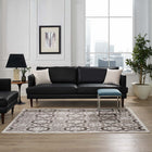 Modway - Kalinda Treillis rustiques vintage marocains Tapis de 5 pi l x 8 pi L - Brun, beige et ivoire-Protéger les planchers de la circulation ou des meubles