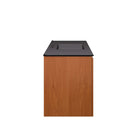 Modway - Scenic Fixation murale de 48" Vanette de salle de bain - Cerise noire-Bassin d’évier en céramique