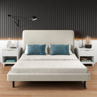 Manhattan Comfort - Table de nuit moderne Granville 18,11" à 1 tiroir - Blanc - Lot de 2-Comprend 1 tiroir à extension complète avec tiroir supérieur conçu avec des lignes verticales texturées en relief fabriqué en bois massif
