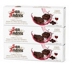 San Andrés - chocolat truffé aux raisins secs et au vin de Porto 200 g - paquet de 3-Confiserie espagnole haut de gamme au chocolat truffé