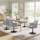 Modway - Lippa Salle à manger pivotante Rembourré Fauteuil - Noir Gris clair-Légèrement penché en arrière