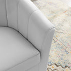Modway - Prospect Performance Velvet Fauteuil pivotant - Gris clair-Base pivotante rotative