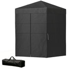Outsunny - Tente auvent pliante compacte 5 pi l x 5 pi L - Auvent d'intimité portable UPF50+ - Noir-Conçu comme une cabine d'essayage temporaire, une tente de douche ou un abri de toilette portable