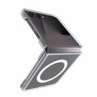 OtterBox - Étui Thin Flex avec Magnets pour Samsung Galaxy Z Flip8 - Transparent à Teinte Bleue-Fabriqué avec plus de 50 % de plastique recyclé