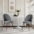 Homy Casa - Chaises d'accueil rembourrées - Lot de 2, tissu gris-Patins antidérapants pour plus de stabilité et de protection du sol.