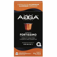 Agga - Capsules compatibles Nespresso Fortissimo - Noir - Paquet de 10-Foncé - Capsule - Fortissimo - Kosher - 10 / Boîte