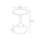 Manhattan Comfort - Table d’appoint Patchin 15,75 po moderne - brun et or-Base en métal lisse avec finition aspect bois pour une touche moderne et élégante à votre intérieur