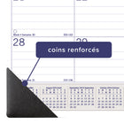 Blueline - 2024-2025 DuraGlobe sous-main académique mensuel - 22 po x 17 po - Bilingue-Calendrier de référence annuel sur chaque page
