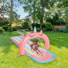 Danaplay - Toboggan Aquatique Licorne 10 Pieds-Effet d'arrosage : Se connecte à un tuyau d'arrosage standard pour créer une zone d'éclaboussures rafraîchissante