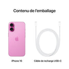 Apple - iPhone 16 6,1" - 128 Go - Rose - Bell et Virgin Plus-Connectivité Satellite: Quand aucun réseau cellulaire ou Wi-Fi n'est à sa portée, iPhone peut se connecter à un satellite pour vous permettre d'envoyer et de recevoir des textos et des Tapback. En cas d'accident de voiture grave, il peut contacter les secours si vous n'êtes pas en mesure de le faire