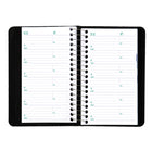 Blueline - 2026 Agenda quotidien reliure spirale - 6 po x 3-1/2 po - Noir - Bilingue-Calendriers de référence du mois précédent, du mois courant et des deux mois suivants sur chaque double page