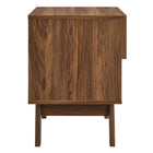 Modway - Soma 1-Tiroir Table de chevet, Noyer-Coussinets de pied non marqués