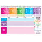 Ashley Productions - ASH91025-10 Tableau Smart Poly - 13" x 19" - Valeur de position - Paquet de 10-Surface inscriptible/effaçable, à utiliser avec des marqueurs effaçables à sec ou à base d'eau et des crayons lavables.