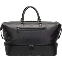 Mancini - Sac de voyage à deux compartiments Buffalo - 20po x 12.5po x 12.75po - Noir-Grand compartiment zippé