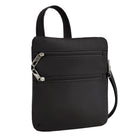 Travelon - Sac bandoulière mince classique antivol à double fermeture éclair - 9 po l x 10,25 po H x 1 po P - Noir-Fermetures éclair verrouillables aidant à prévenir le vol à la tire