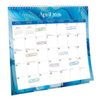 BrownTrout - 2026 Calendrier suspendu carré à spirales mensuel de 18 mois feuille d'autocollants - Blush craquelé - 12 po x 12 po-À Utiliser Tout de Suite - Calendrier de 18 mois, à partir de juillet 2025