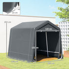 Outsunny - Tente de rangement de jardin 7,9 pi x 6,6 pi-Housse intégrée offrant un ajustement parfait et une bonne stabilité  
