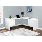 Monarch Specialties - 7582 Bureau 72 po - Blanc Lustre/Tiroir Cote Droit/Gauche-bureau extra-large, d'épaisseur 1,5 pouce libère les parties supérieures des unités de tiroirs à être utilisé en tant que surfaces supplémentaires