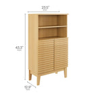 Modway - Render Autonome Armoire de rangement de salle de bain in Chêne-Étagères ajustables