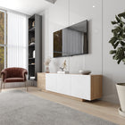 Nexera - Meuble TV Riva, 72 po, Érable naturel et blanc-Facilité d'assemblage : Profitez d'une mise en place aisée grâce à des processus simples, vous offrant ainsi une expérience sans tracas