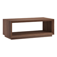 Hudson&Canal - Table basse rectangulaire Tannen , 48 po de largeur, noyer satiné-Un design contemporain moderne pour votre salon, votre bureau et plus encore
