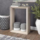 Hudson&Canal - Console Osmond 22" de largeur - Blanc aulne-Nettoyer avec un chiffon doux et sec, sans produits chimiques agressifs ni produits de nettoyage abrasifs