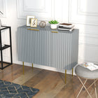 HOMCOM - Armoire d’appoint 35,4 po L - gris-Étagère réglable sur 3 niveaux offrant plus d’options de rangement 