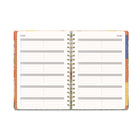 Orange Circle Studio - Agenda à trois onglets non daté - Bold Blossoms - 9.67" x 7.48" - Couleur assortie - Anglais-5