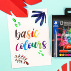 Staedtler - 371 C12-1 Feutres pinceaux à pigments - Couleurs variées - Paquest de 12-6